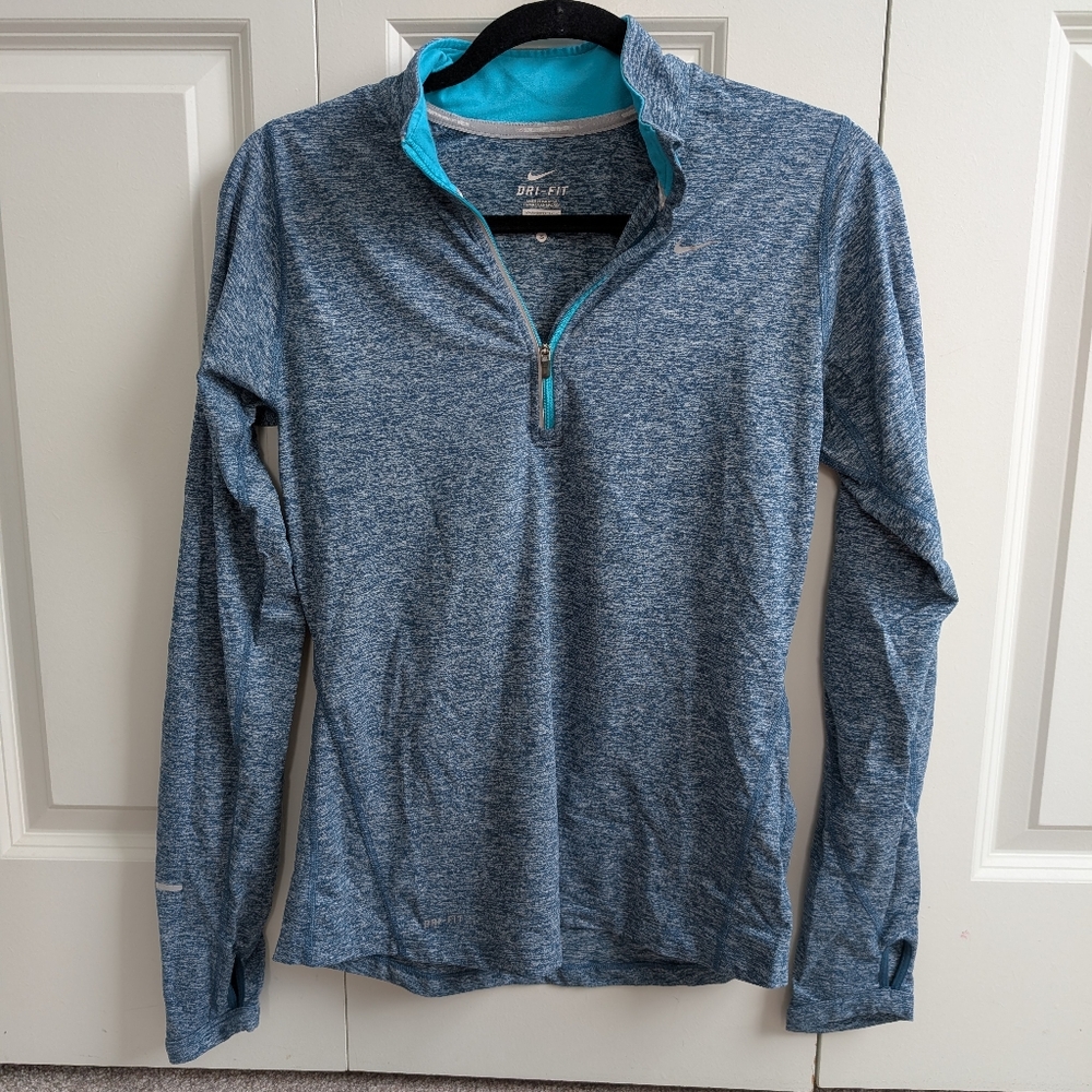 Nike Dri-Fit Blue Quarter-Zip Pullover